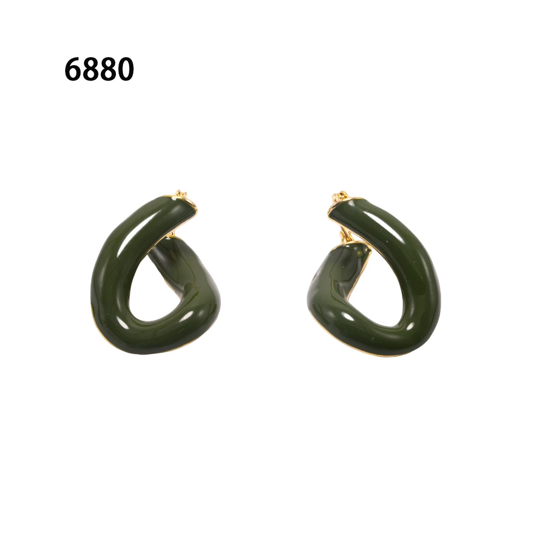 铜合金耳饰 时尚气质轻奢耳环新款小众设计高级感耳饰～6880