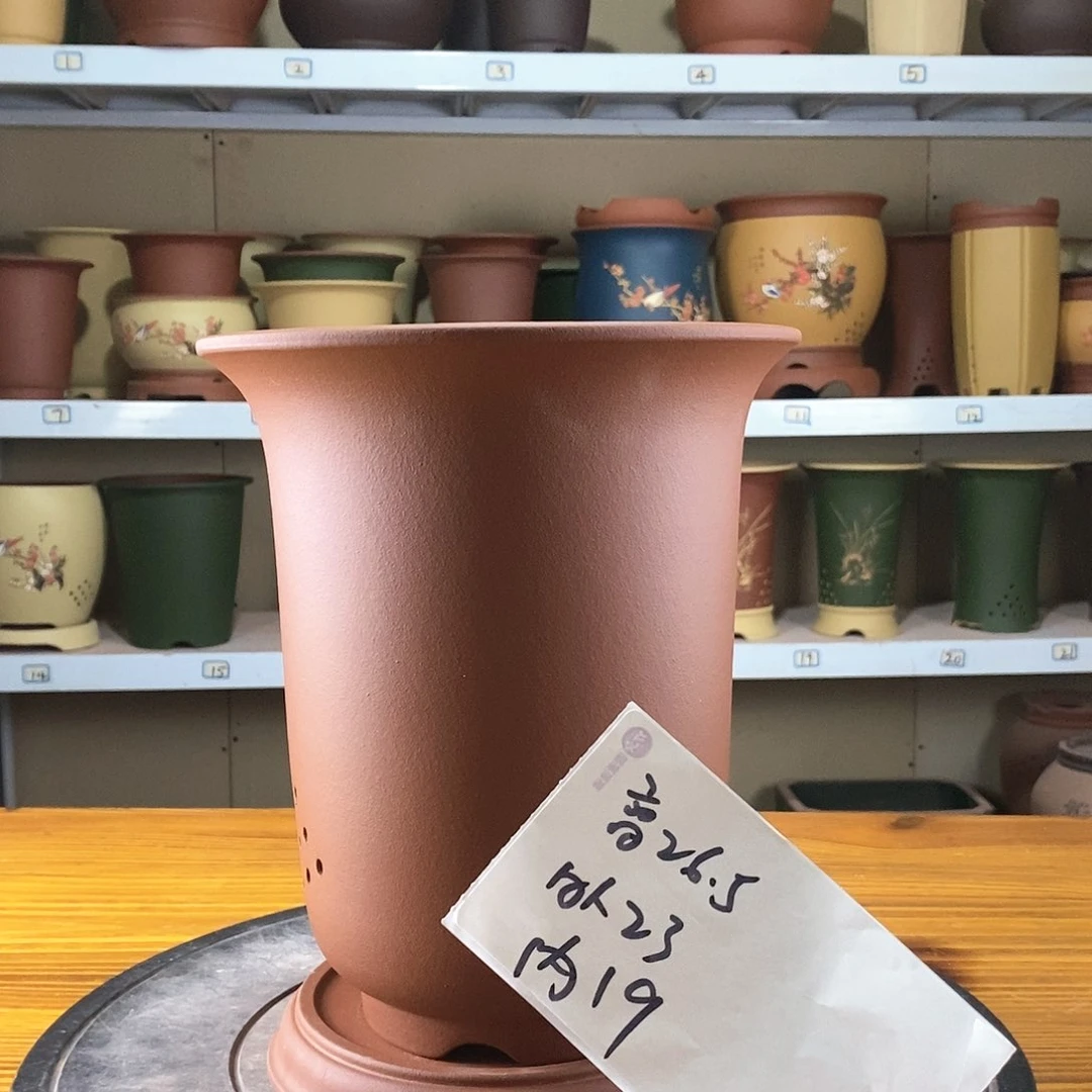 紫砂花盆紫砂兰花盆16