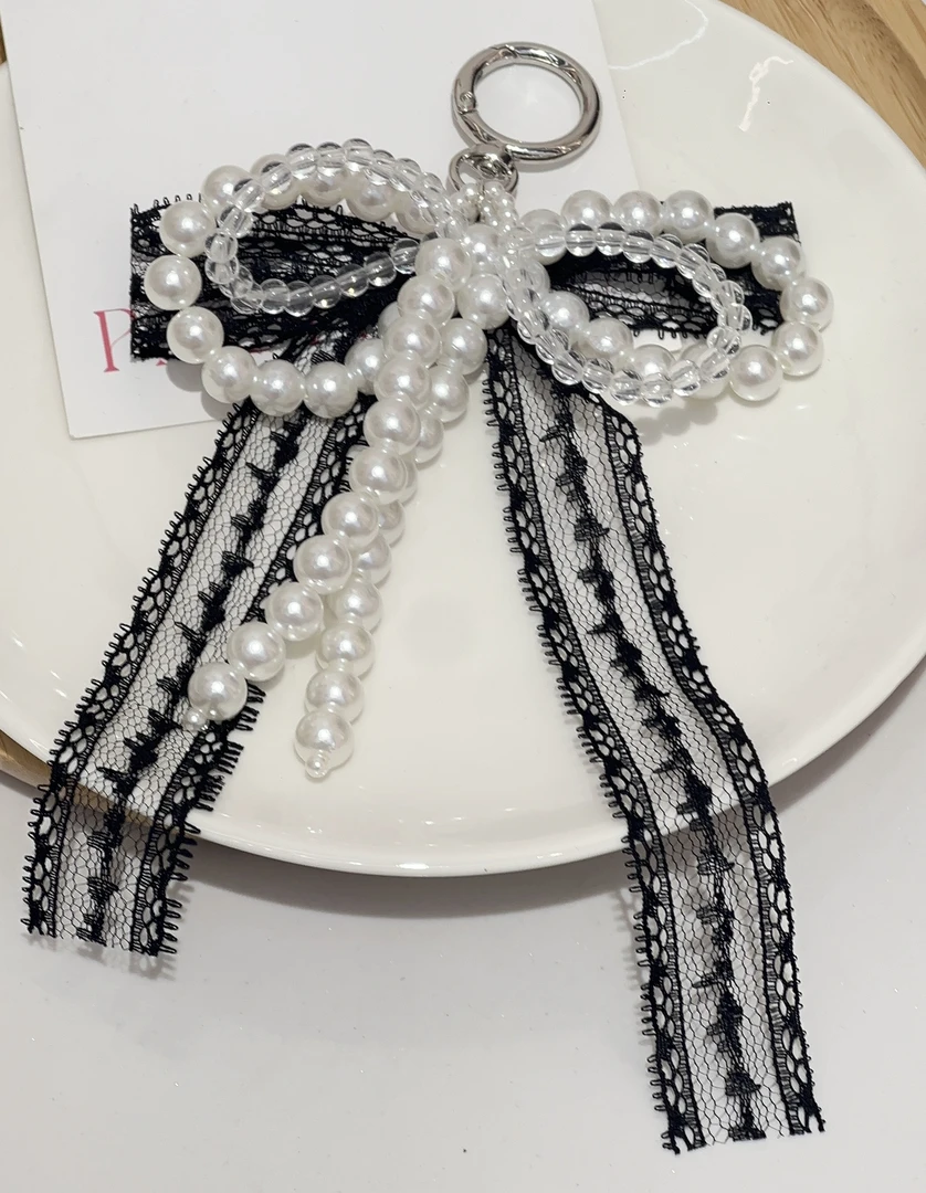 217-12黑色蕾丝链链链发圈