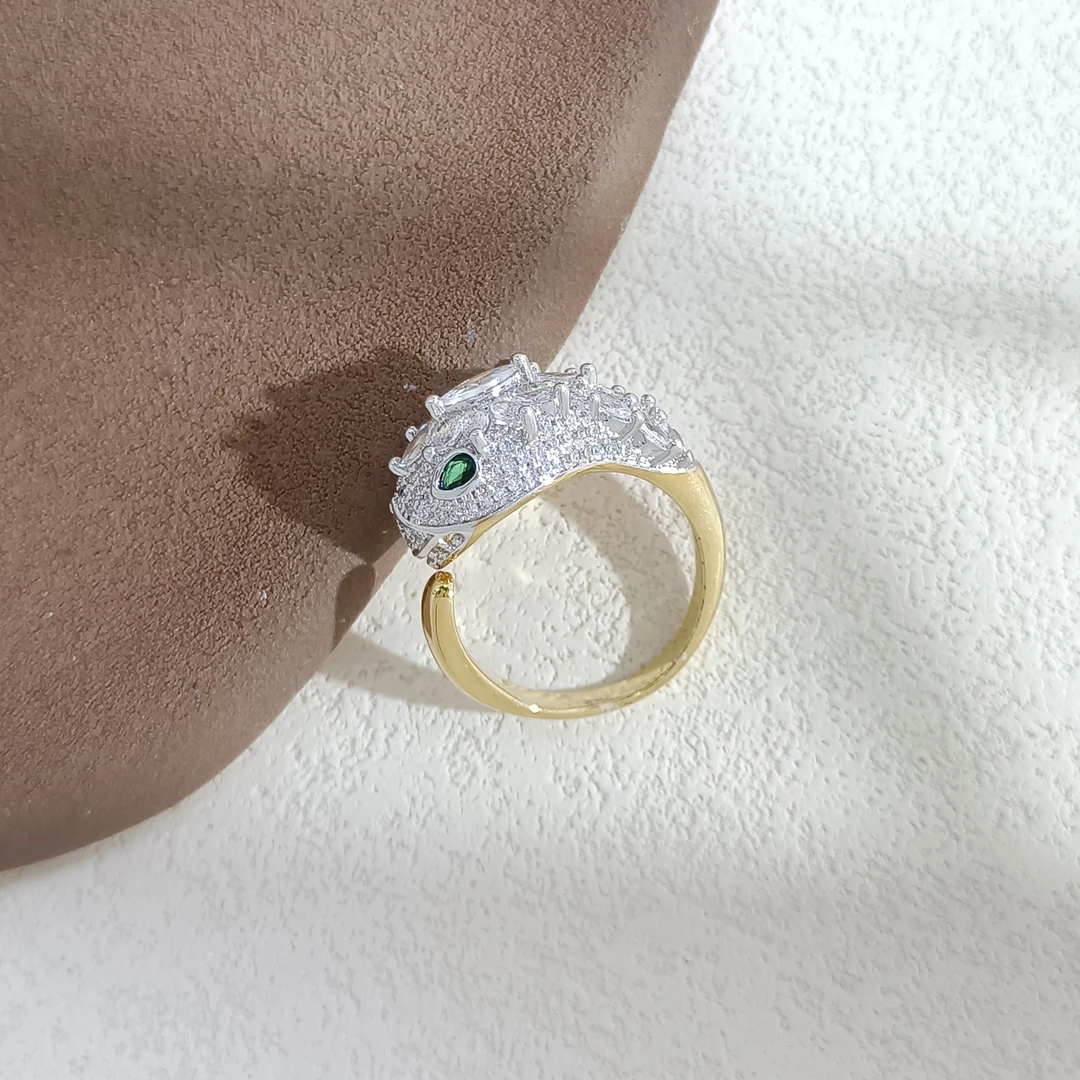 铜合金合成锆石戒指 DD3JTQX-31804 戒指欧美时尚个性气质轻奢