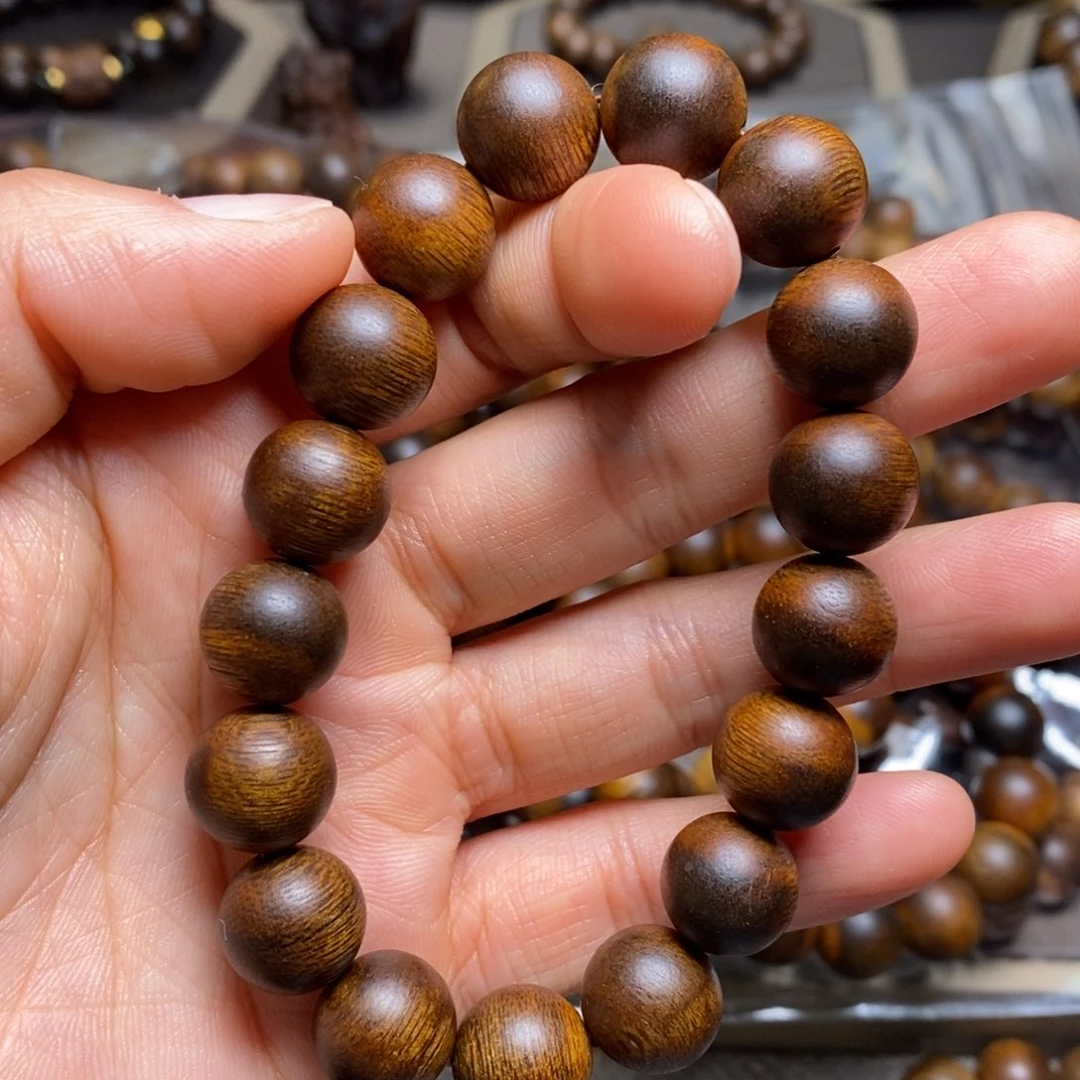 沉香手串越南芽庄黄棋楠1.2单圈