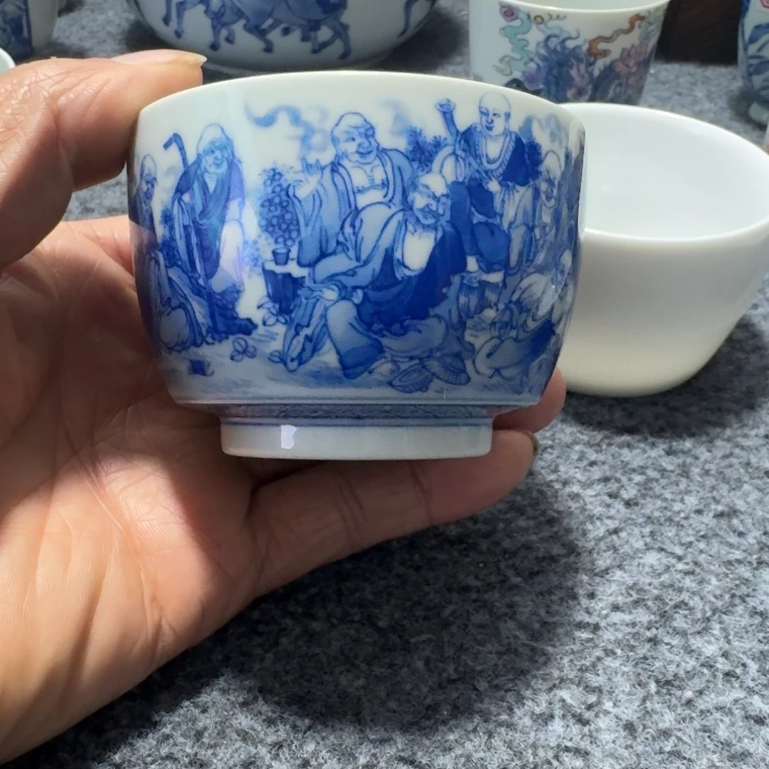 自***然现代景德镇陶瓷手绘茶具