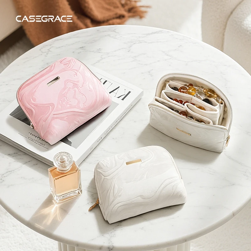 首饰盒/箱 大容量首饰收纳包休闲风手包式漾宝首饰袋少女