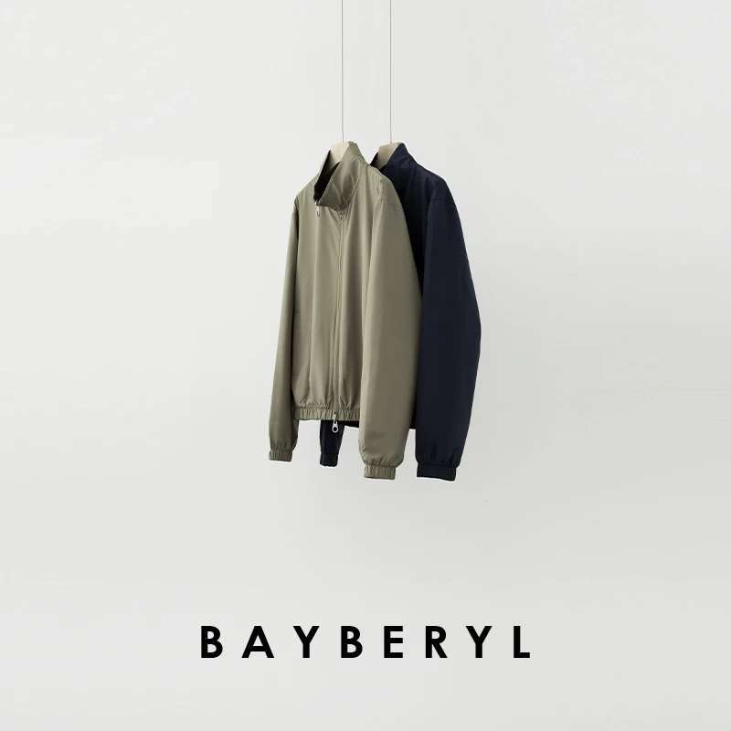 BAYBERYL老贝家属1P两面穿立领拉链秋休闲夹克外套9MF5H0521-8/6