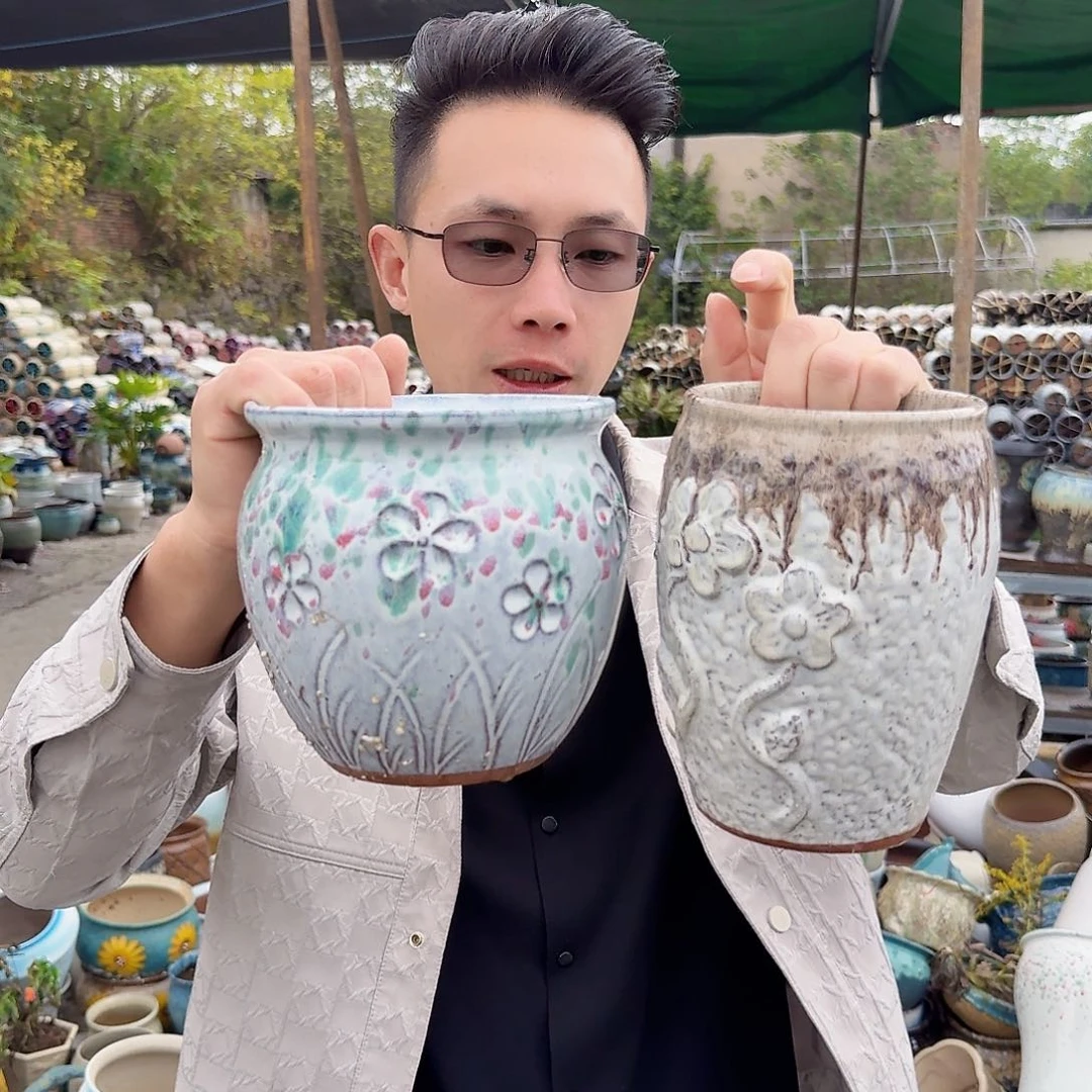 紫砂花盆瑕疵两个两个两个