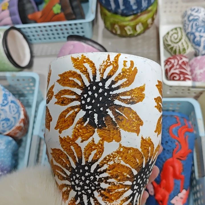 红陶吸水透气的白陶花盆凑满12发货