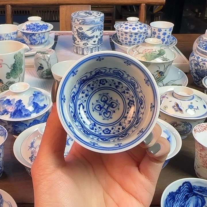 柴窑名窑口 宝相卢氏杯放漏