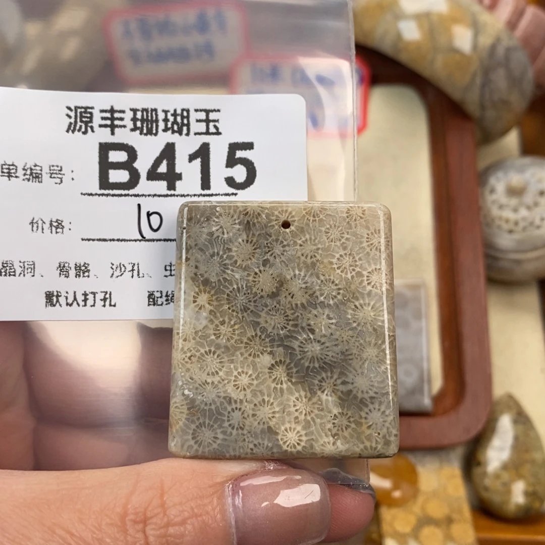 硅化玉颈饰未镶嵌子**月