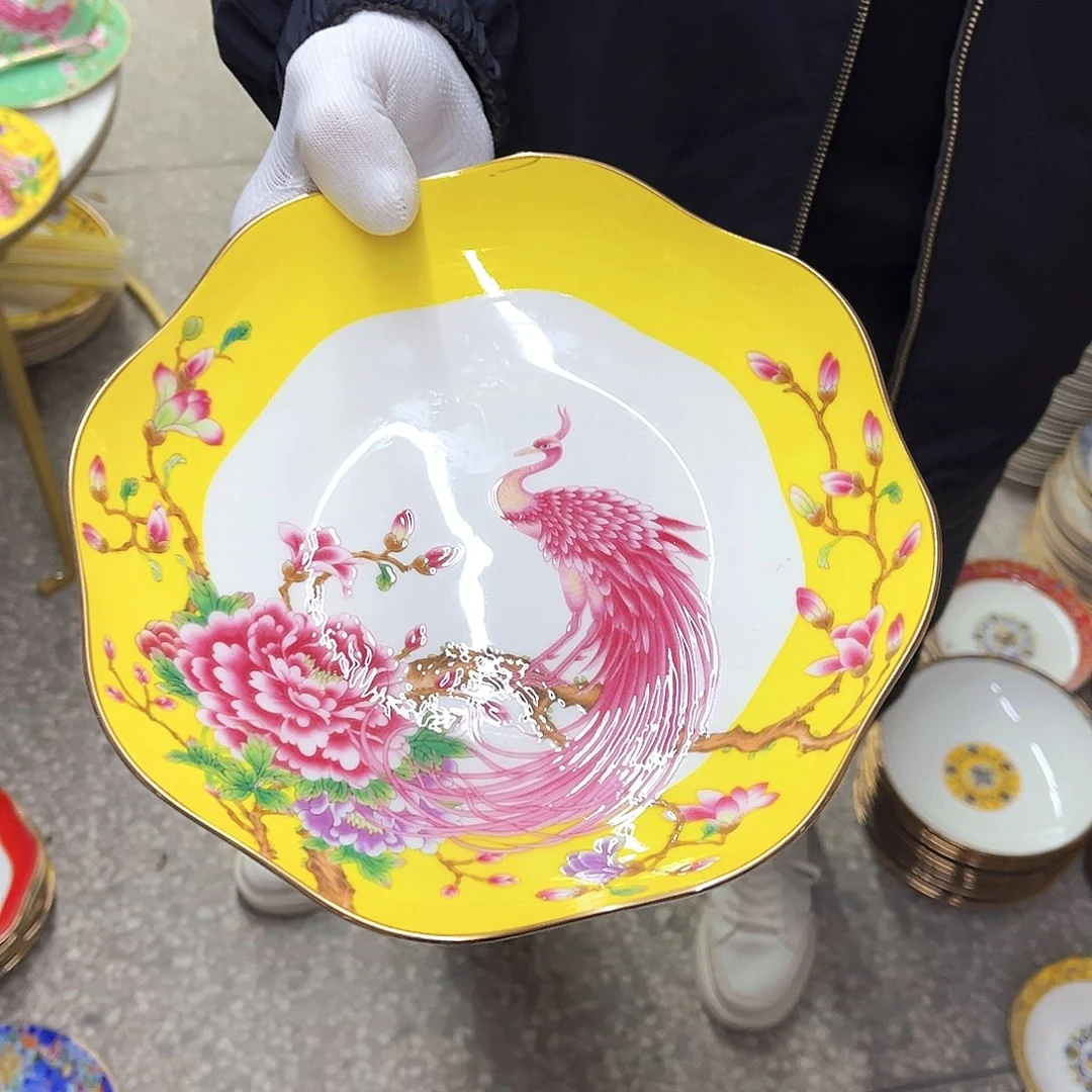 瓷8英寸6花口深。。。。。