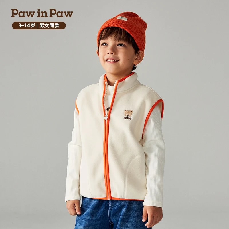 【达人专属】PawinPaw童装秋冬男女童摇粒绒马甲PCVME4T32M