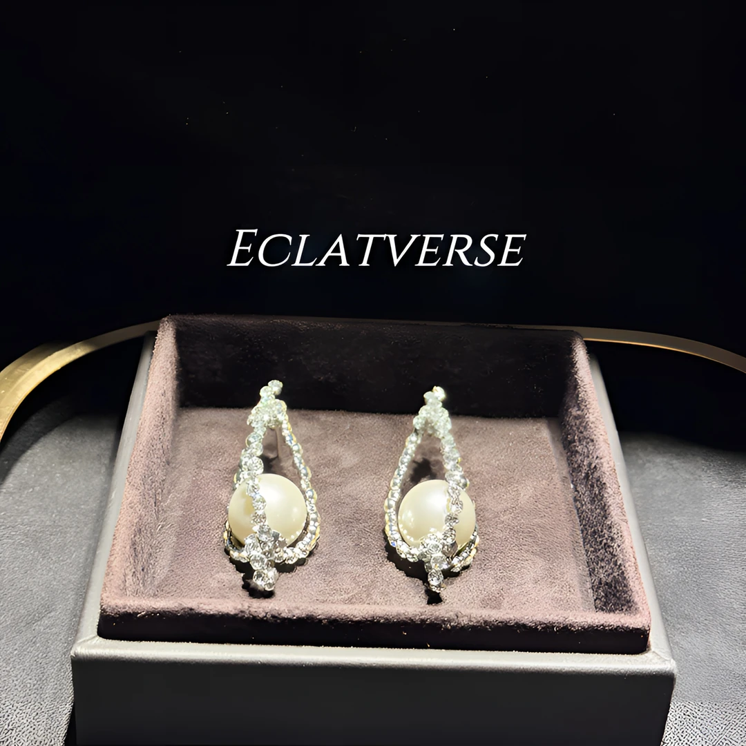 铜合金锆石耳饰 9023铜合金仿水晶耳饰气质复古小众