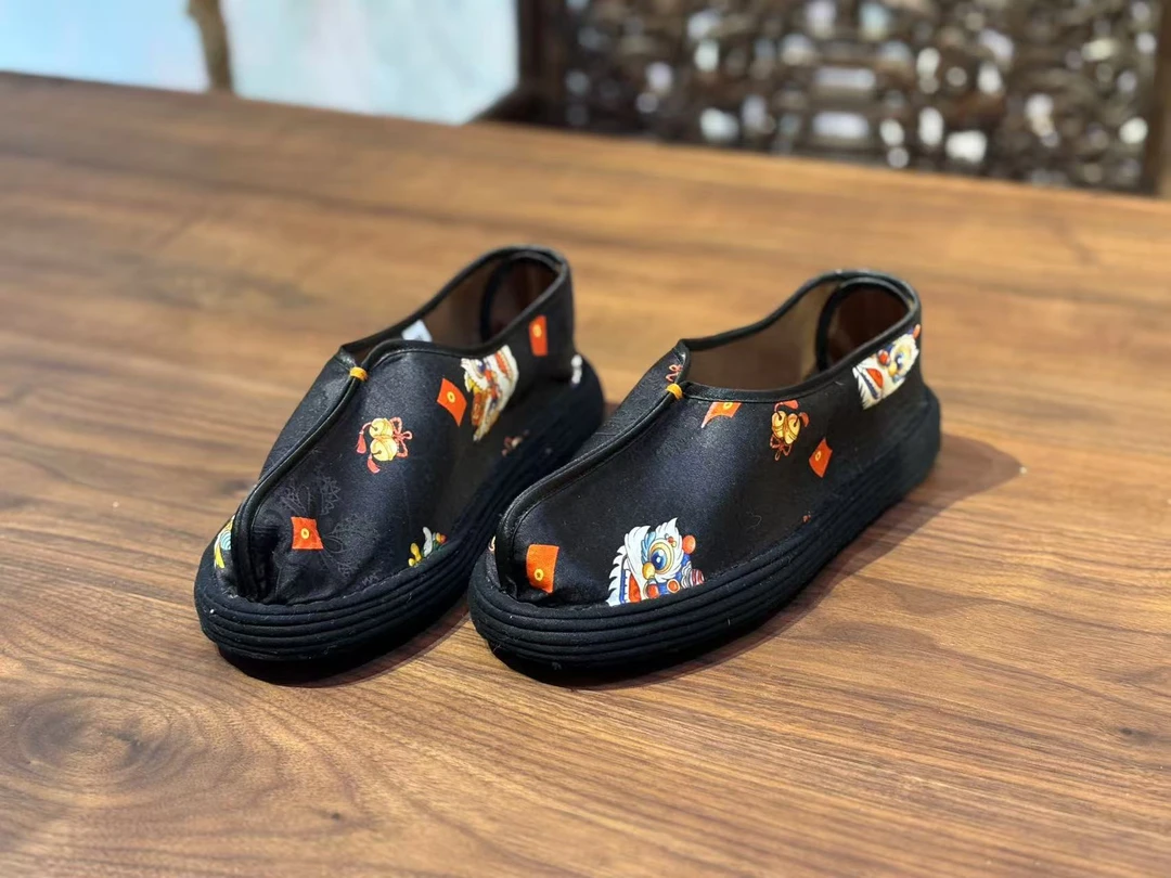 小狮子 两片布鞋手工千层底布鞋