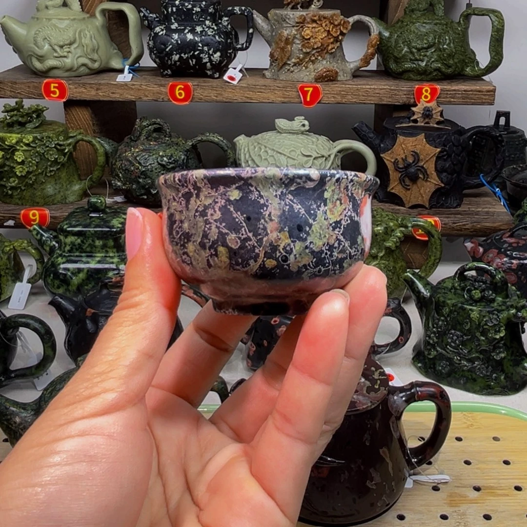 梅花石安山玉茶杯50cc