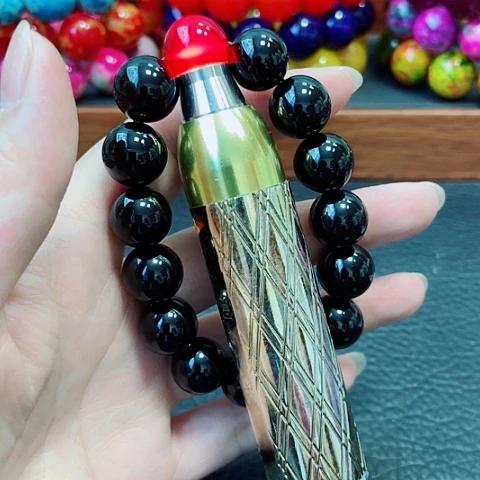 未镶嵌玛瑙手饰黑金血离子14