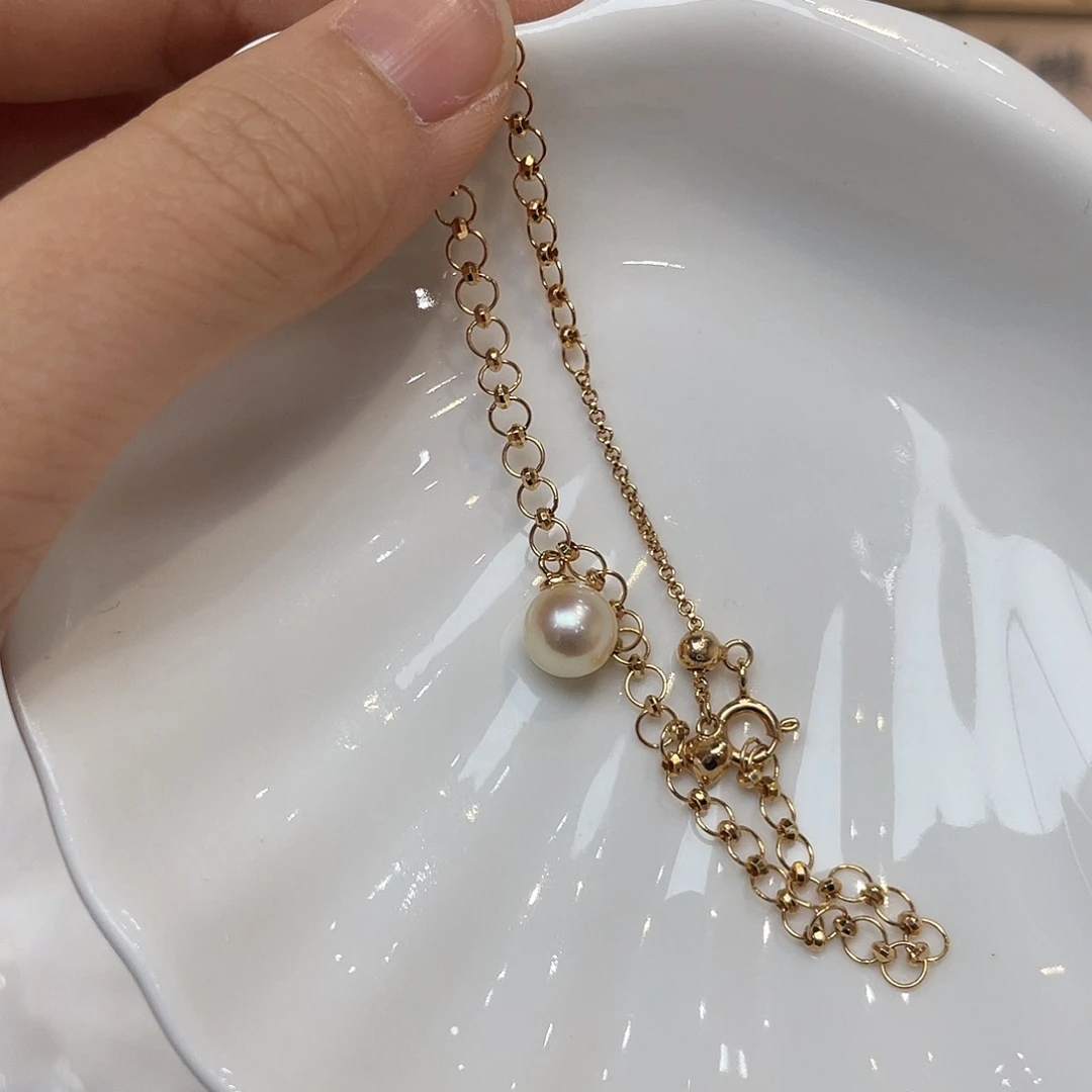 银S925镶嵌手绳海水珍珠