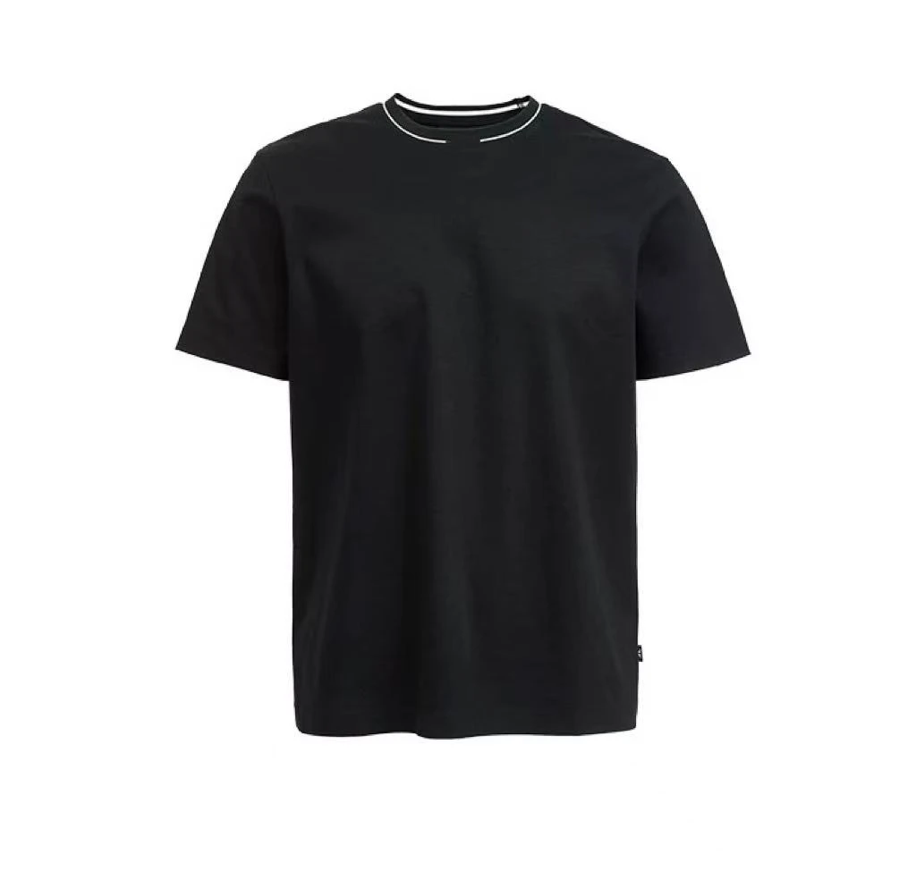 情侣款简约圆领T恤/金