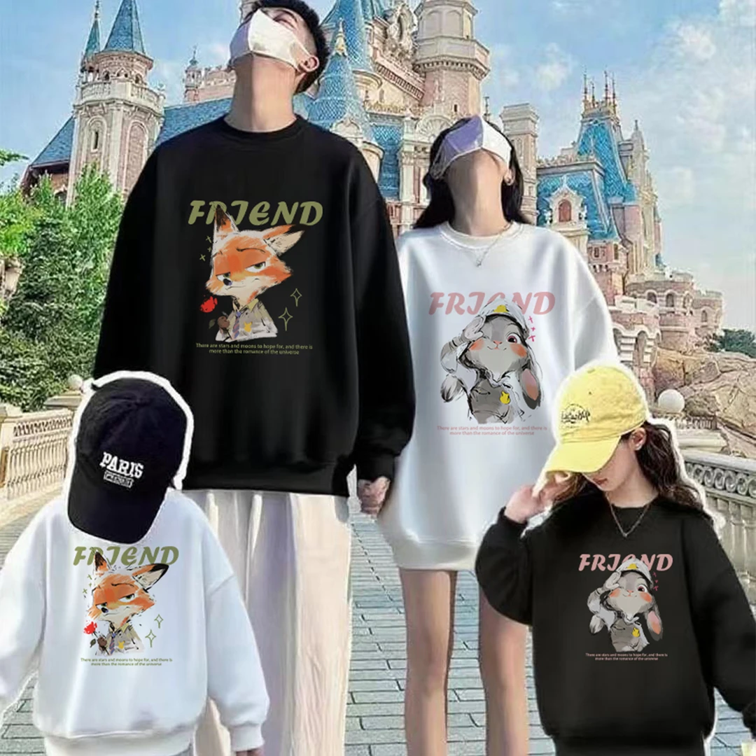 不一样的超火亲子装一家三四口春秋冬季母子女2025新款卫衣外套装