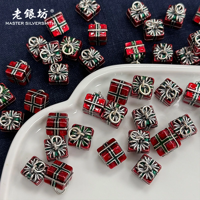 老银坊 吊坠足银 足银999 红色礼盒提溜吊坠 890085
