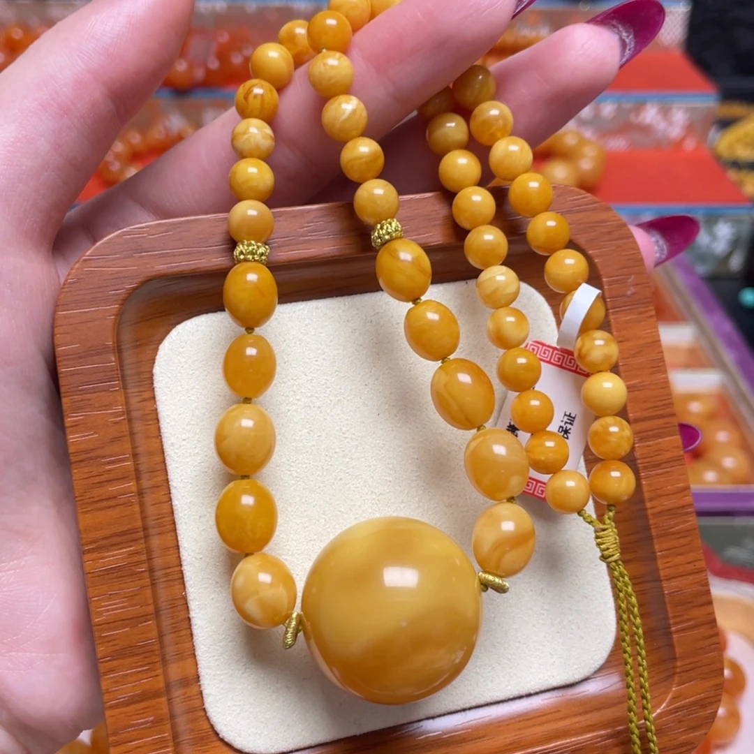 蜜蜡颈饰未镶嵌项链