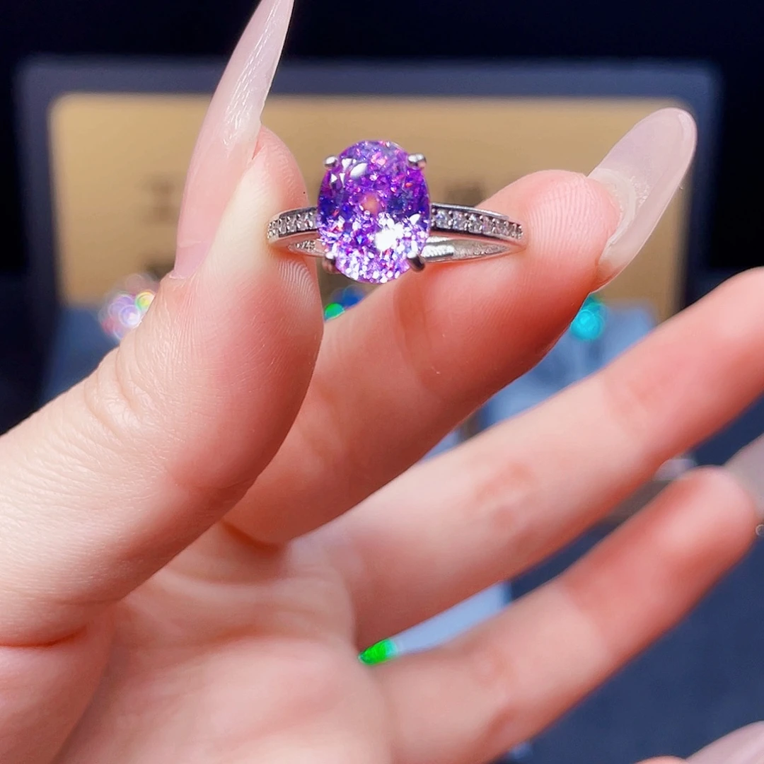 碧玺戒指银S925镶嵌