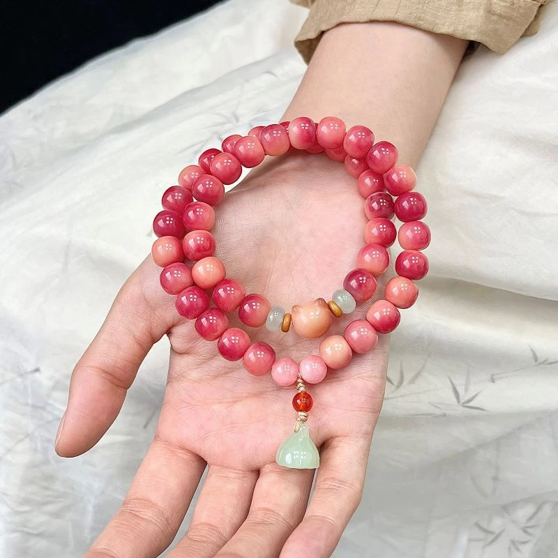 乌梅子酱菩提手串双圈手持菩提子