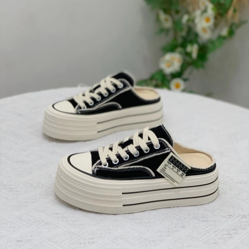 网红爆款超火乞丐低帮帆布鞋女2025夏季新款学生超火厚底休闲板鞋