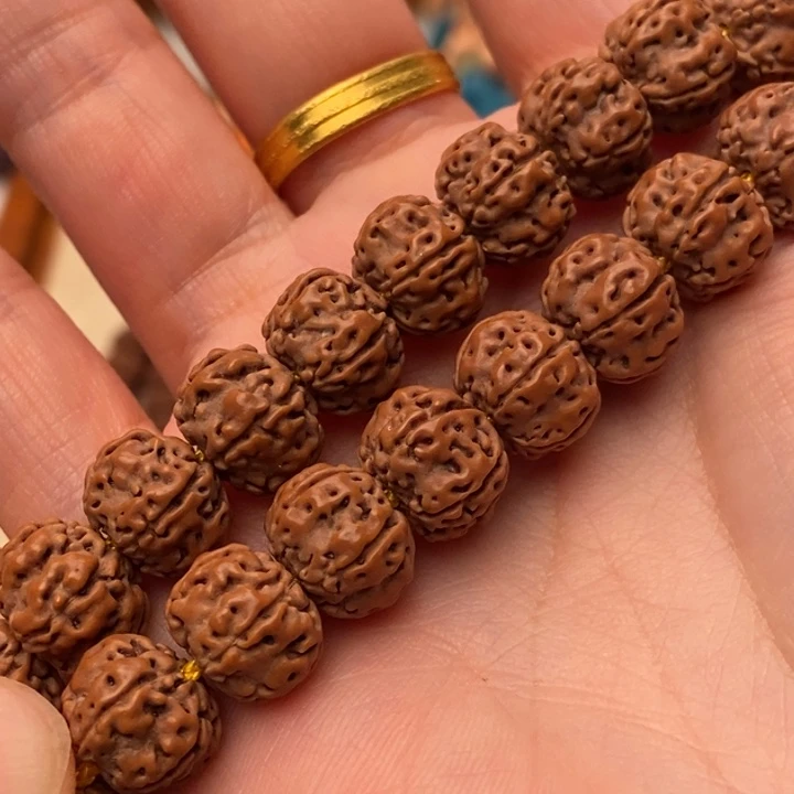 珍***人金刚菩提吊坠凹底梅花108