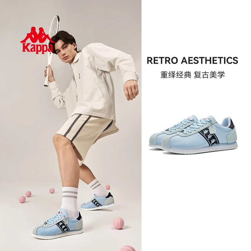 Kappa男鞋运动鞋2025春季新款百搭复古跑鞋休闲潮鞋子K0FW5MM12CJ