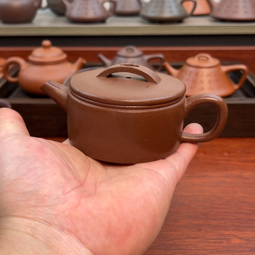 茶壶紫砂微瑕：汉瓦150cc 紫泥
