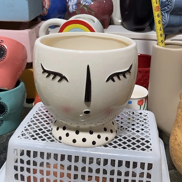 摆件陶盆有孔 微瑕介意勿拍