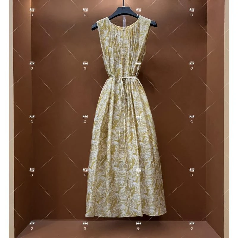 【李娜】春夏丨设计师轻奢法式印花女士连衣裙 H-261