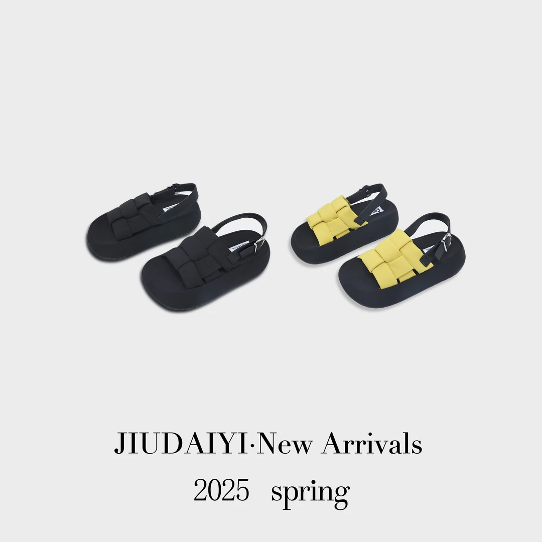 小个子帆布魔术贴厚底拖鞋女2025新款夏季外穿配裙子凉鞋