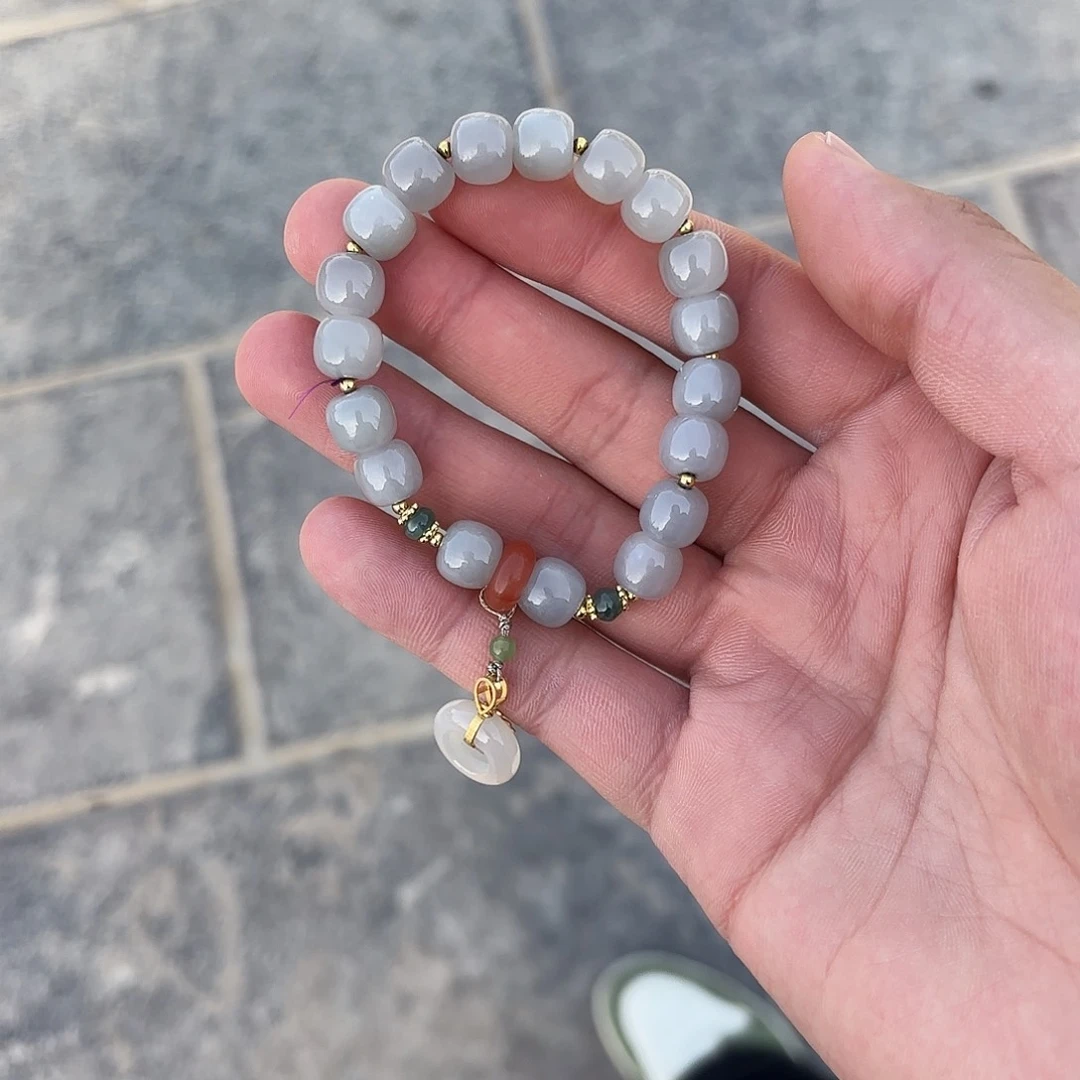 和田玉银S925镶嵌颈饰