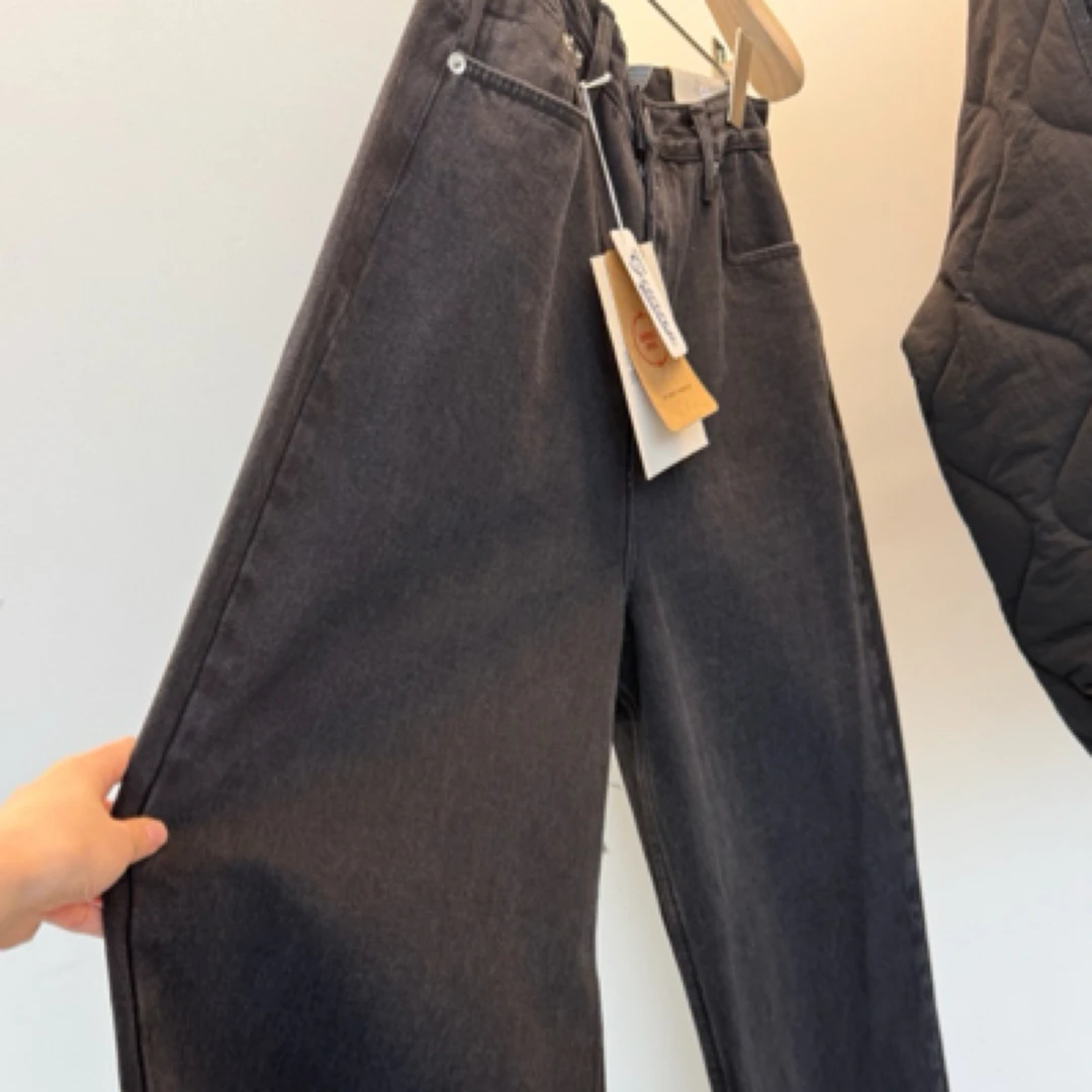 no退no换直筒仔裤休闲长裤舒适黑色