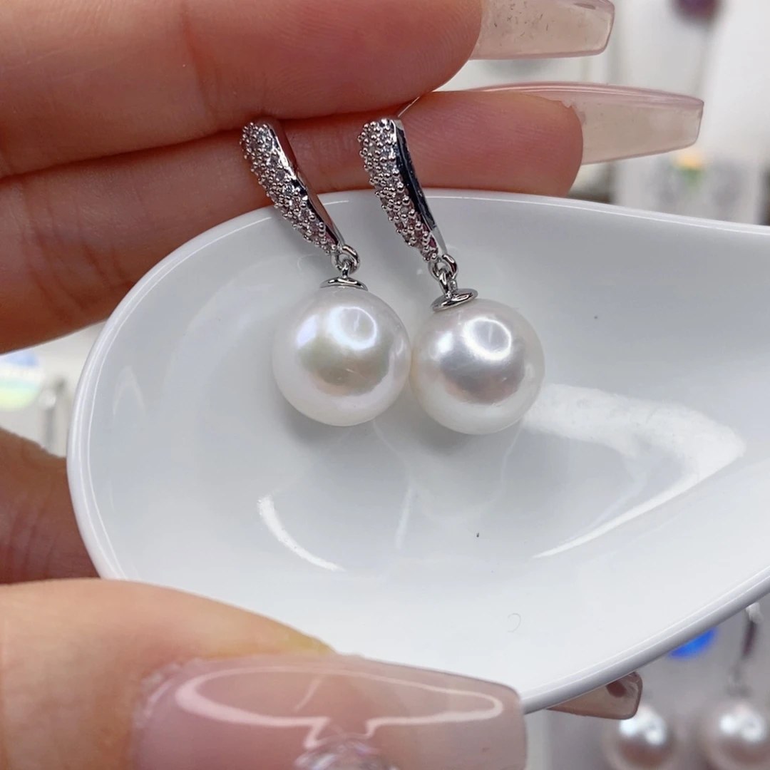 淡水珍珠耳饰合金