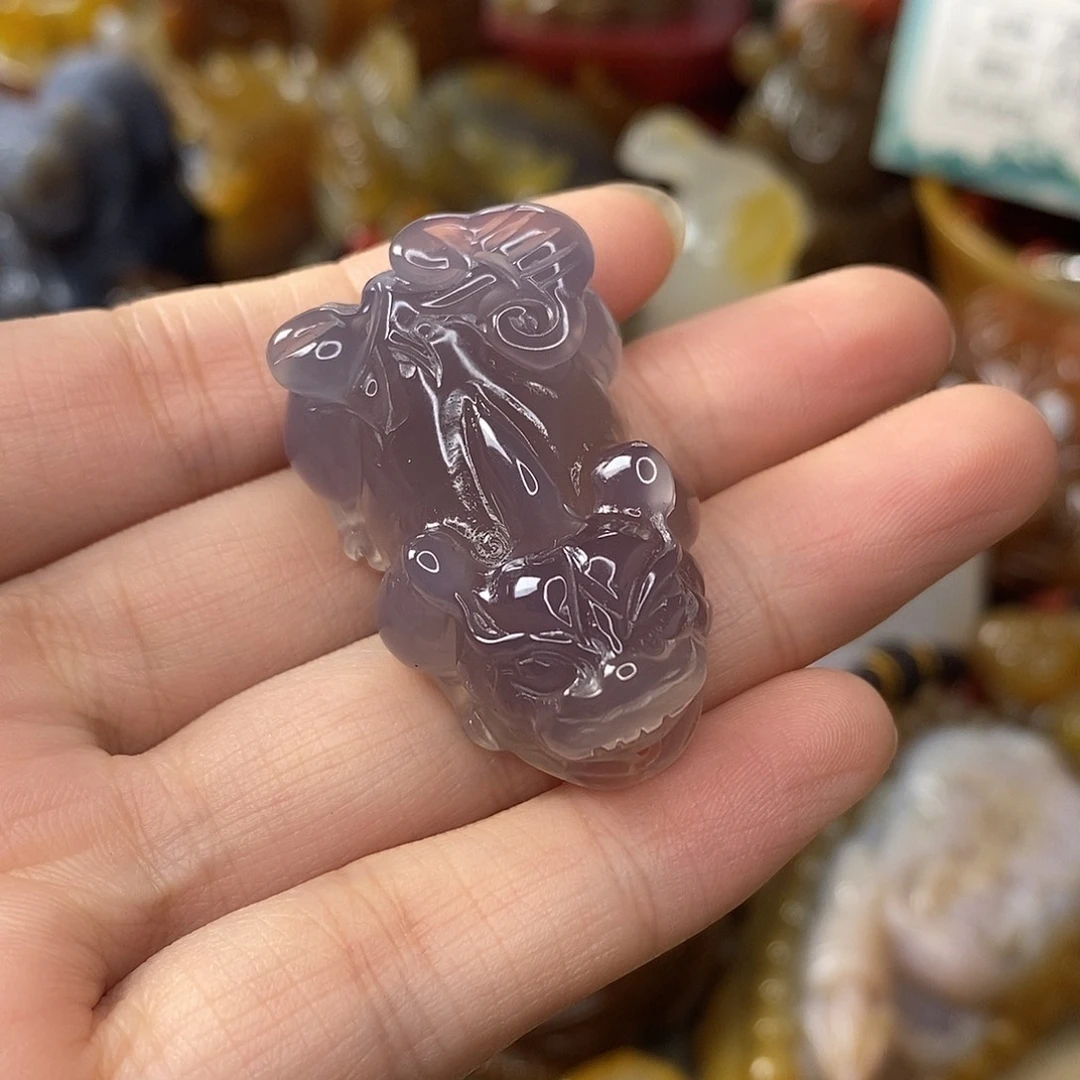 玛瑙/玉髓未镶嵌吊坠