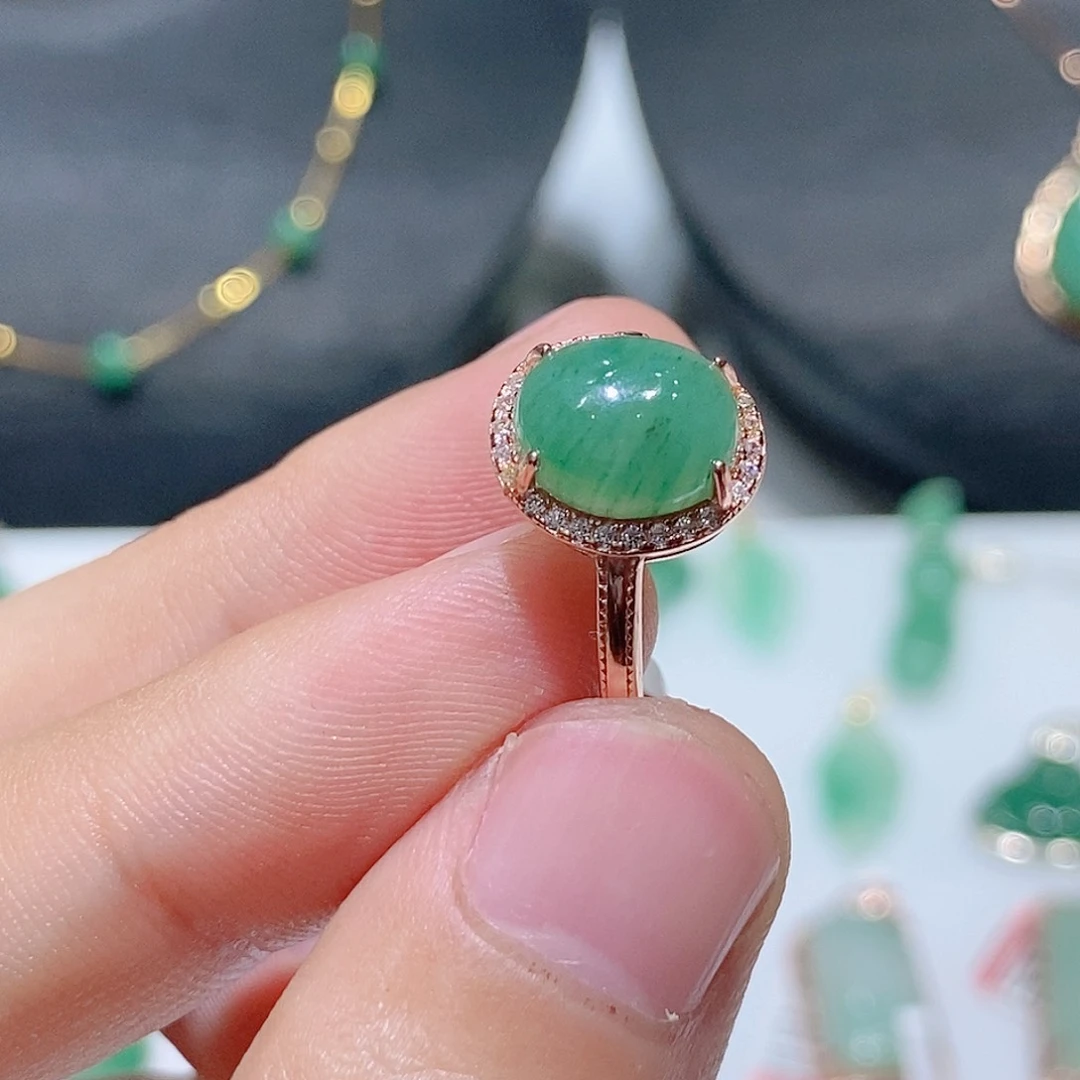 独山玉银S925镶嵌吊坠
