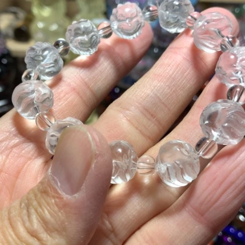 水晶手串未镶嵌把***麻九尾狐手串