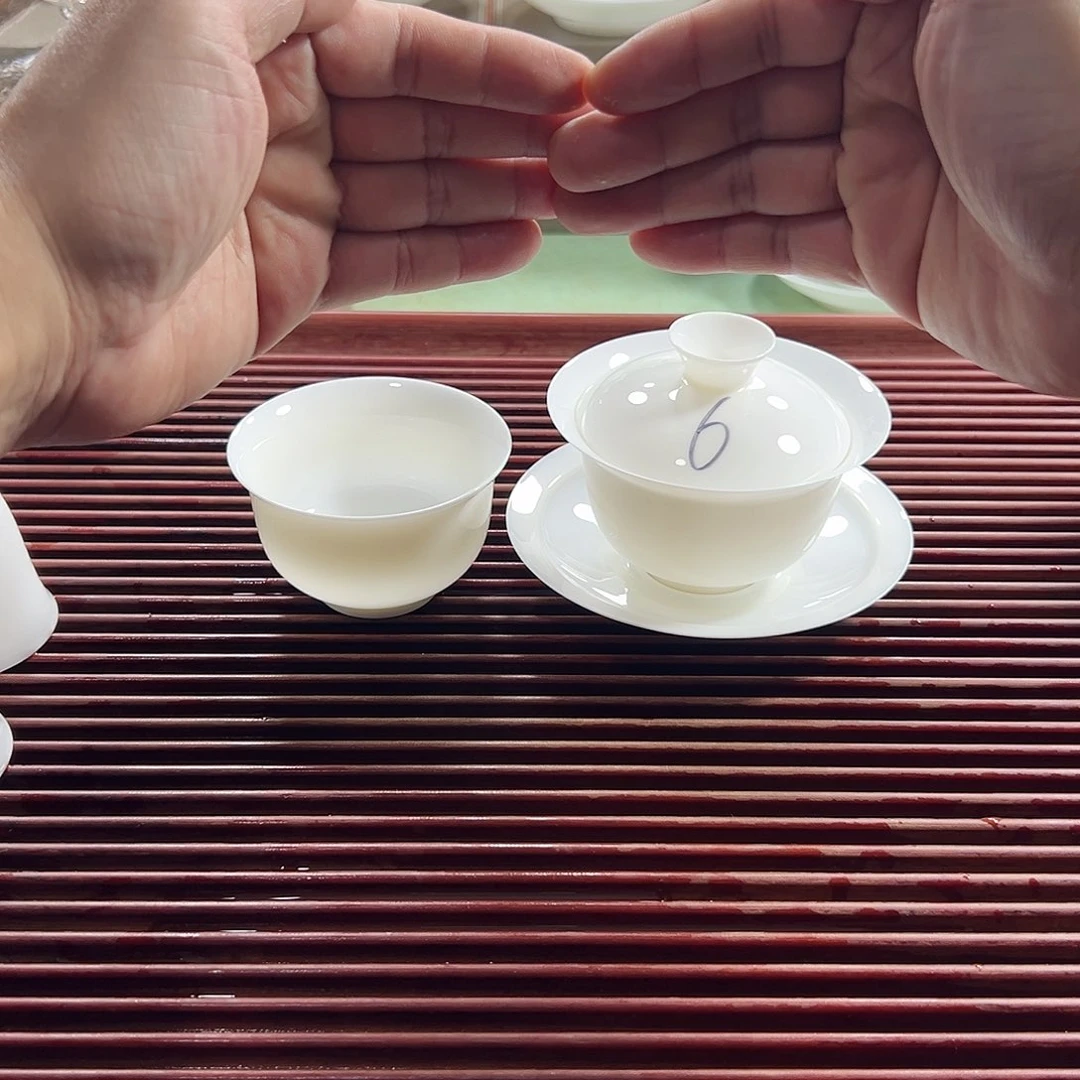超薄胎新月盖碗120ml➕送主人杯100ml