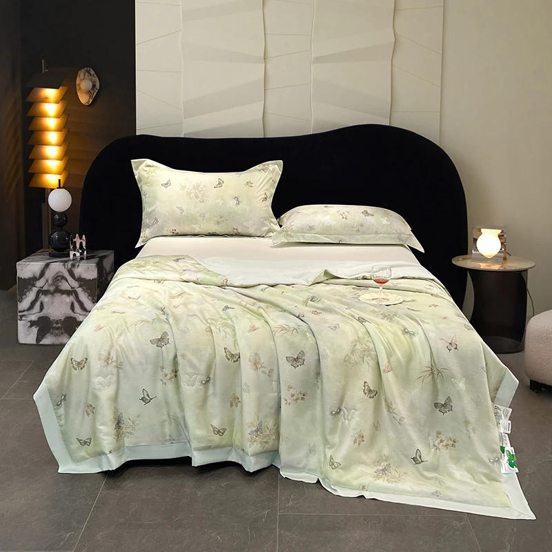 【晴美】曼尼托之约蚕丝夏被-梦庄周-冰川蓝