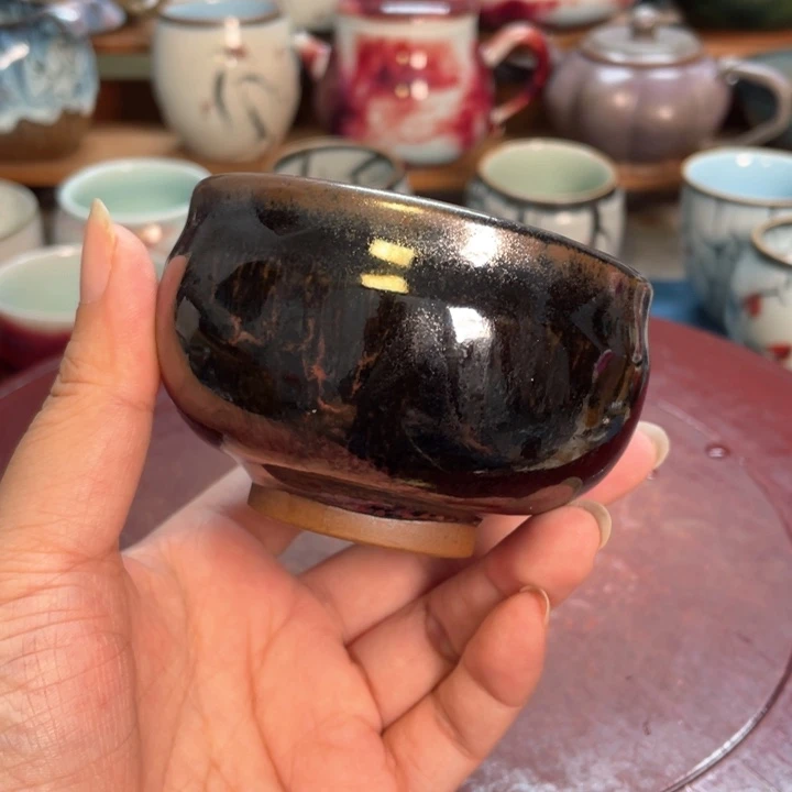 摆件钧瓷煤烧唐钧手工杯