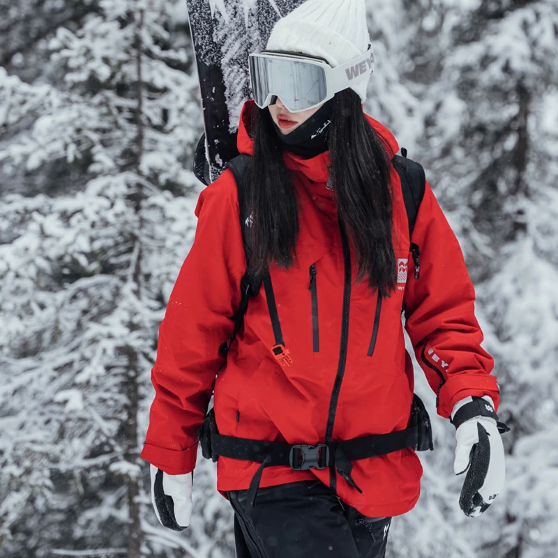 weya滑雪服女棉服加厚保暖防寒雪服男3L单板双板防水雪山外套