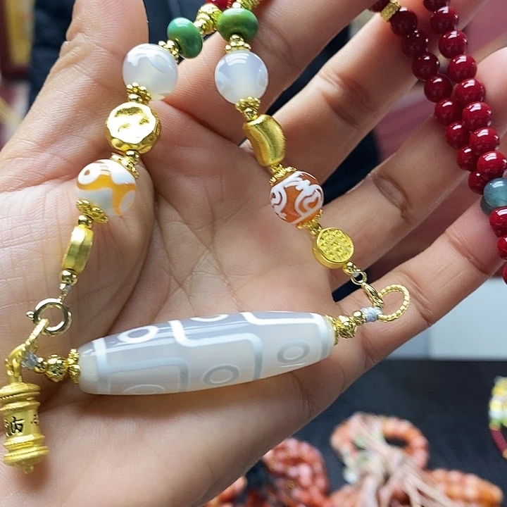 玛瑙/玉髓合金颈饰