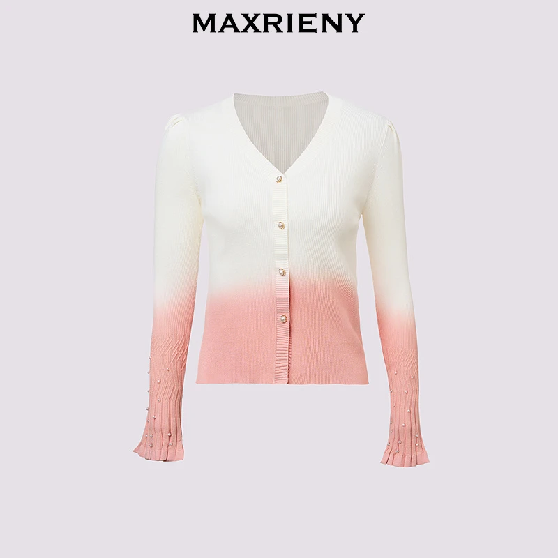 【诗语专属】MAXRIENY新品针织衫丁达尔渐毛衫毛衣气质长袖