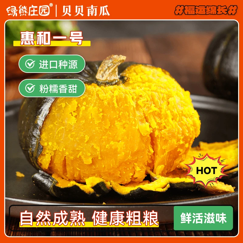 惠和一号贝贝南瓜宝宝粉糯香甜贝贝南瓜板栗南瓜迷你贝贝瓜代餐