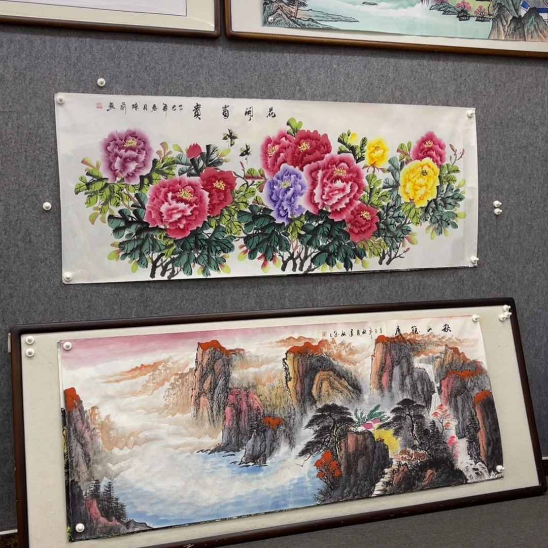 国画六尺秋山隐居山水画芯一幅