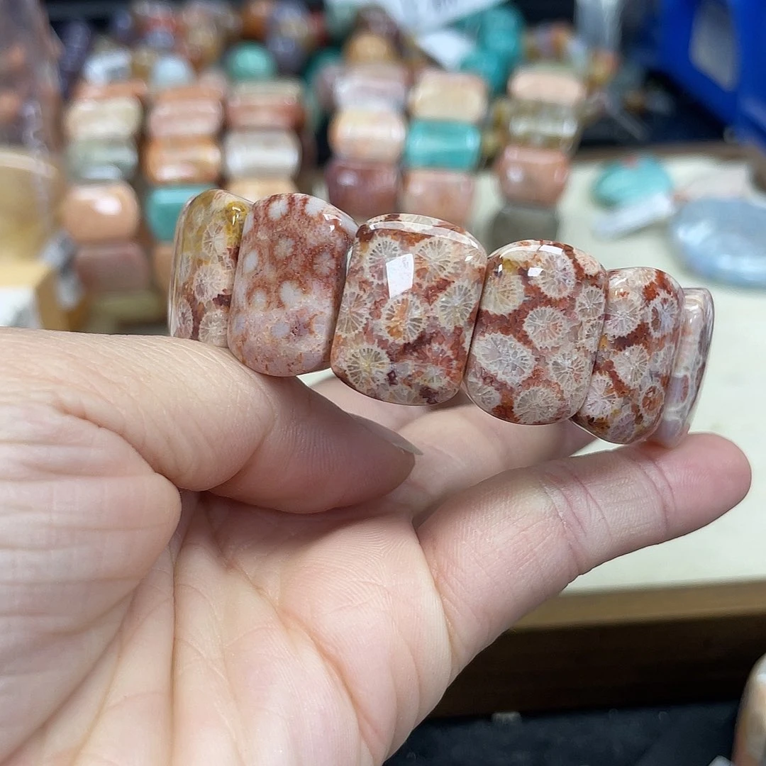 未镶嵌手串硅化珊瑚（珊瑚玉）空***后449