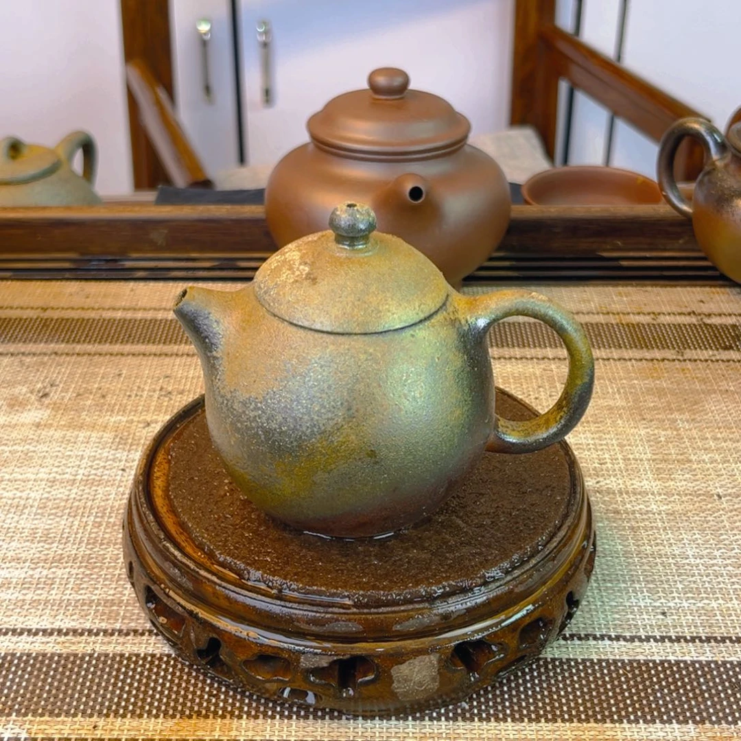 茶壶紫砂底槽清柴烧200cc