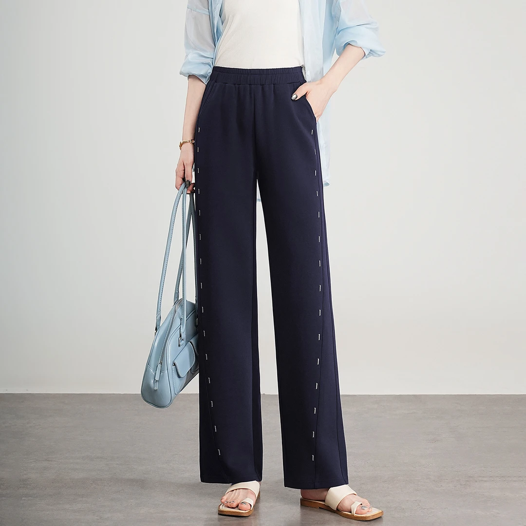 【直筒薄款休闲裤】2025夏季新款宽松百搭运动裤中高腰阔腿直筒裤女