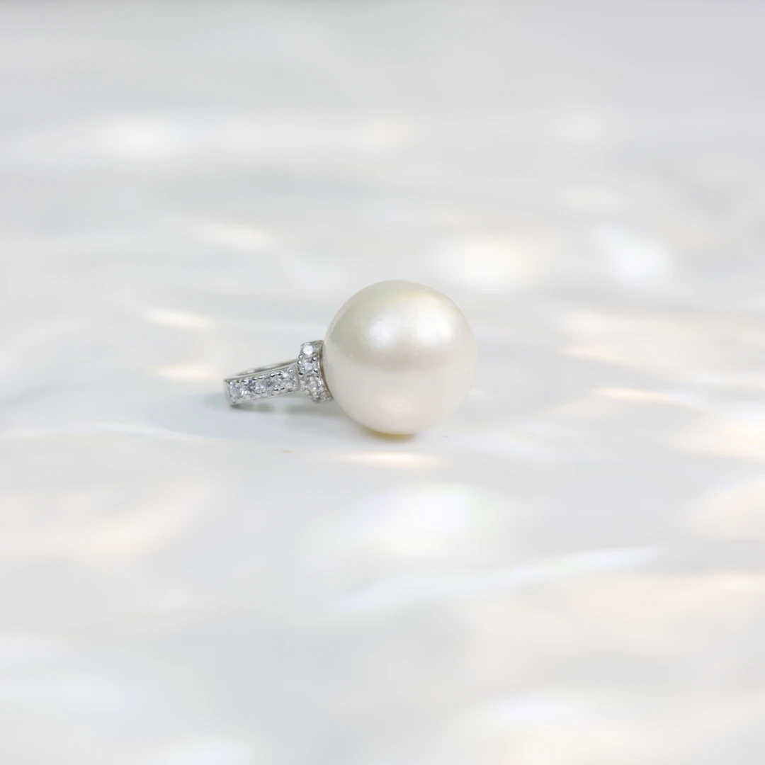 淡水白珠可掰扣吊坠12-13mm   DZ001